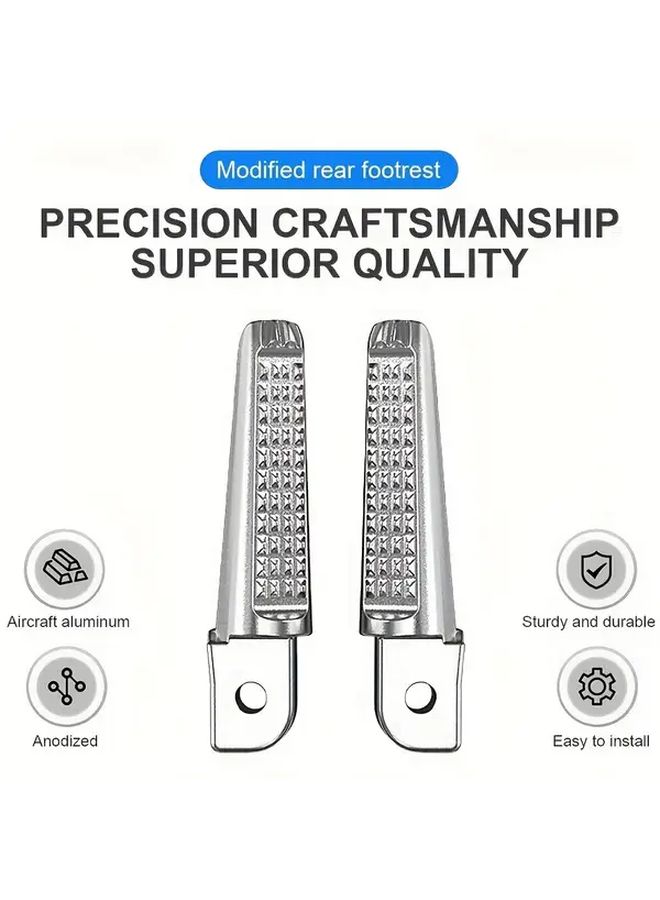 Blue Gold Anti Slip Motorcycle Rear Foot Pegs Passenger Footrest Platform Durable - Image 3