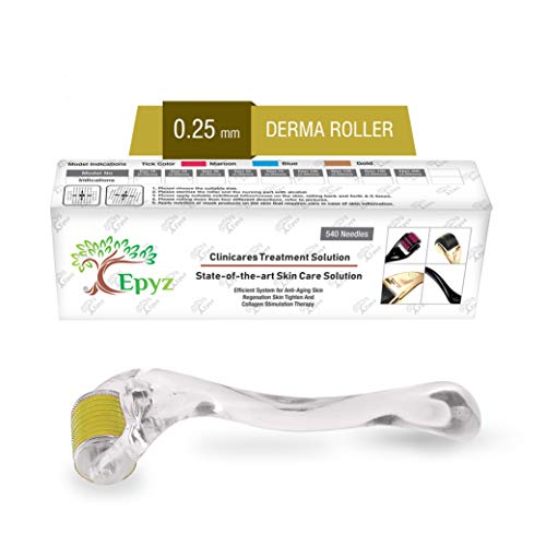 Epyz Transparant Derma Roller With 540 Titanium Alloy Needles (0.25mm, Gold) - Image 1