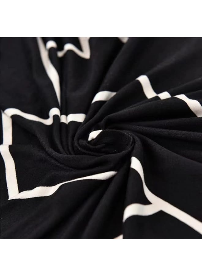 The Bros 1 Seater Cotton Stretch Sofa Slipcover Fashion Geometric Style All-inclusive Stretch Universal Sofa Cover Slipcover Washable Anti-Skid Stretch (Single seats) - Image 3