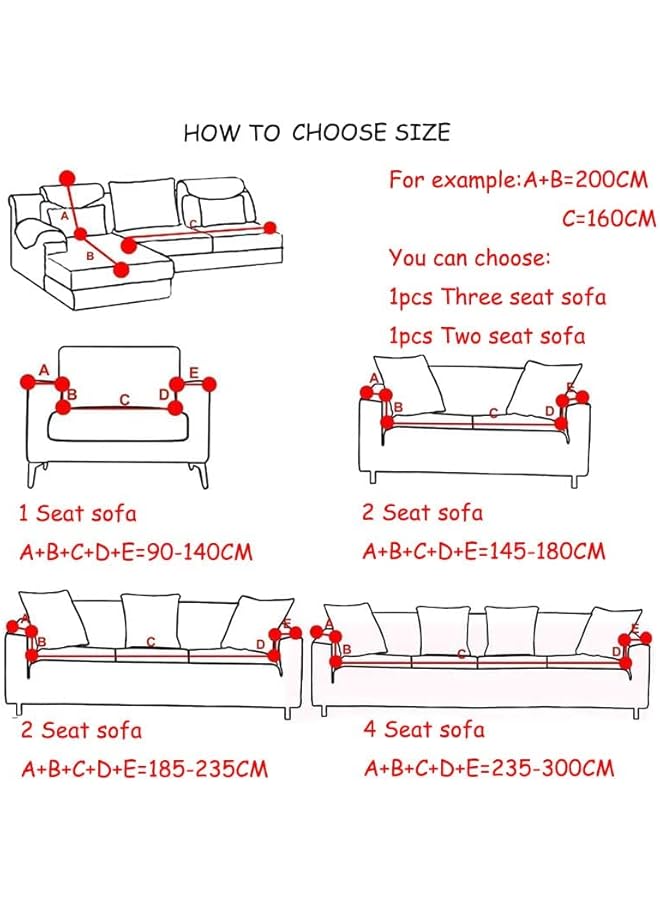 The Bros 1 Seater Cotton Stretch Sofa Slipcover Fashion Geometric Style All-inclusive Stretch Universal Sofa Cover Slipcover Washable Anti-Skid Stretch (Single seats) - Image 4