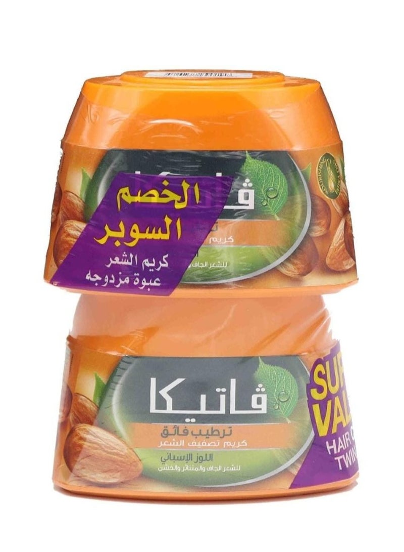 VATIKA Spanish Almond Styling Hair Cream Extreme Moisturizing For Dry Frizzy And Coarse Hair 140ml- 2 pieces