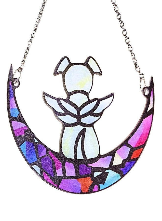 aeloer Dog Memorial Gifts for Loss of Dog, Window Hangings Suncatcher Angel, Pet Memorial Gifts for Dogs with Rainbow Bridge, Loss of Dog Sympathy Gift, Dog Bereavement Gift, Dog Passing Away Gifts in Memory - Image 1