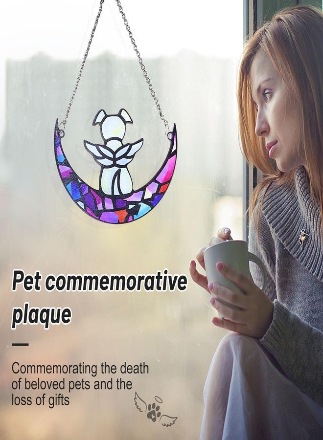 aeloer Dog Memorial Gifts for Loss of Dog, Window Hangings Suncatcher Angel, Pet Memorial Gifts for Dogs with Rainbow Bridge, Loss of Dog Sympathy Gift, Dog Bereavement Gift, Dog Passing Away Gifts in Memory - Image 2
