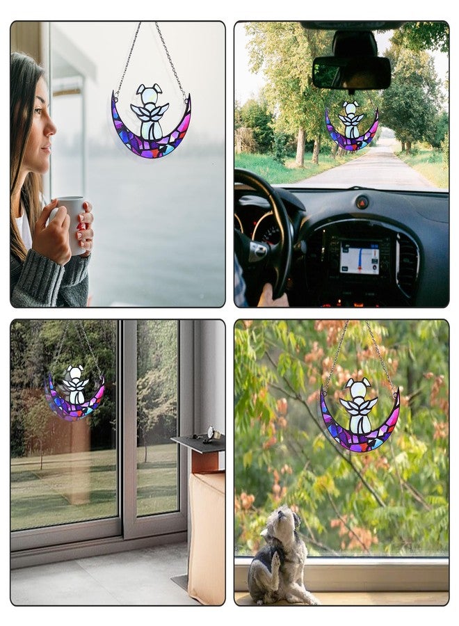 aeloer Dog Memorial Gifts for Loss of Dog, Window Hangings Suncatcher Angel, Pet Memorial Gifts for Dogs with Rainbow Bridge, Loss of Dog Sympathy Gift, Dog Bereavement Gift, Dog Passing Away Gifts in Memory - Image 5
