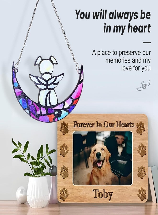 aeloer Dog Memorial Gifts for Loss of Dog, Window Hangings Suncatcher Angel, Pet Memorial Gifts for Dogs with Rainbow Bridge, Loss of Dog Sympathy Gift, Dog Bereavement Gift, Dog Passing Away Gifts in Memory - Image 3