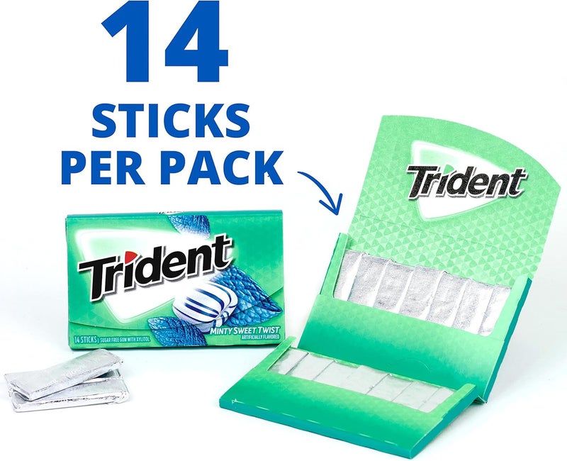 Trident Minty Sweet Twist Sugar Free Gum - Image 5