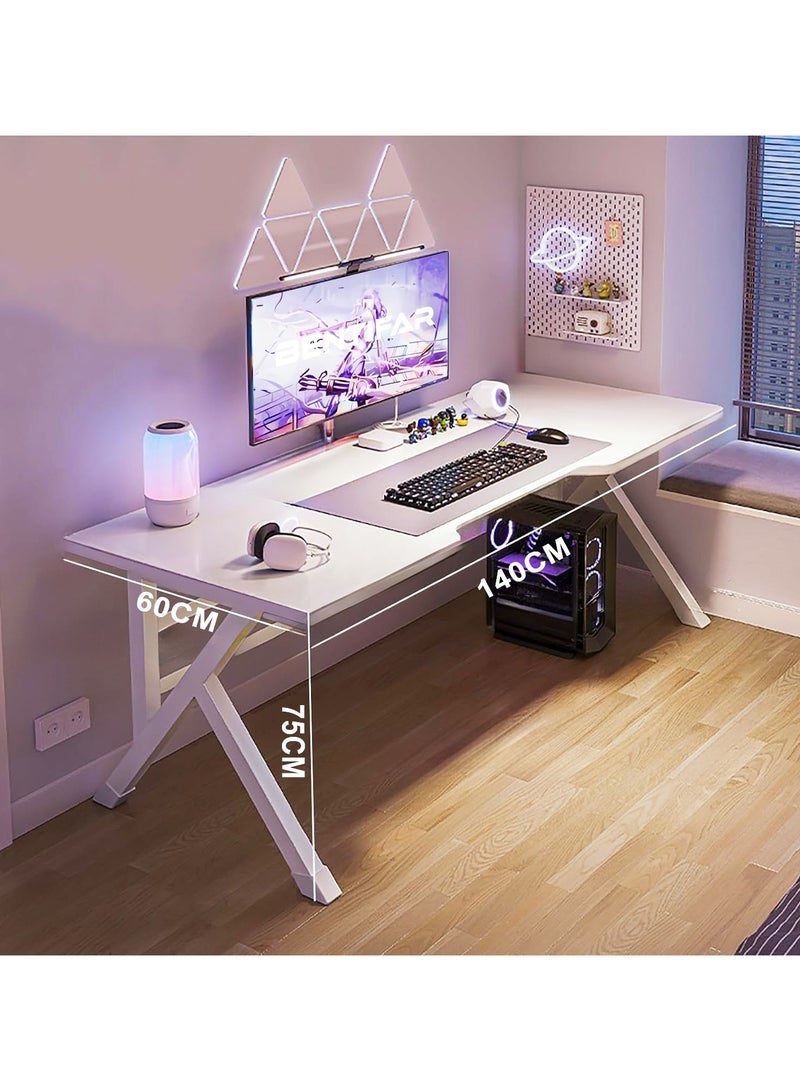 Bentifar Desktop Computer Desk, Simple Game Table for Home Bedroom Table, Student Writing Study Table (140x60x75cm) - Image 2
