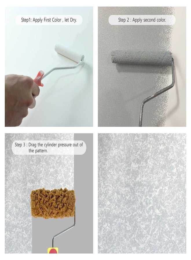 Hanroy Sponge Paint Roller Small 5" for Texture Painting Decorators Brush Tool, Fast and Easy Pattern Art Sponge Roller for Home Wall(RM458K) - Image 3