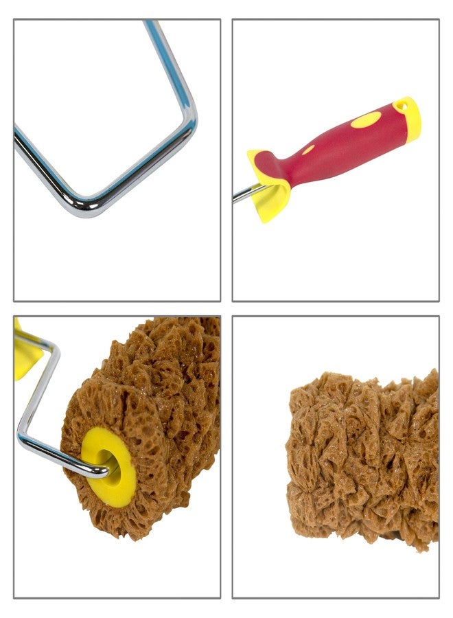Hanroy Sponge Paint Roller Small 5" for Texture Painting Decorators Brush Tool, Fast and Easy Pattern Art Sponge Roller for Home Wall(RM458K) - Image 4