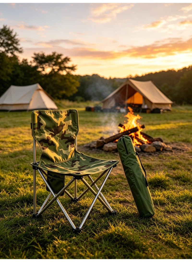 Desert Storm Folding Chair | Anti-Stain Camo Outdoor Chair (50×50×82cm) | Sandproof & Durable + Cup Holder Armrests |Suitable for Desert & Beach Use - Image 1