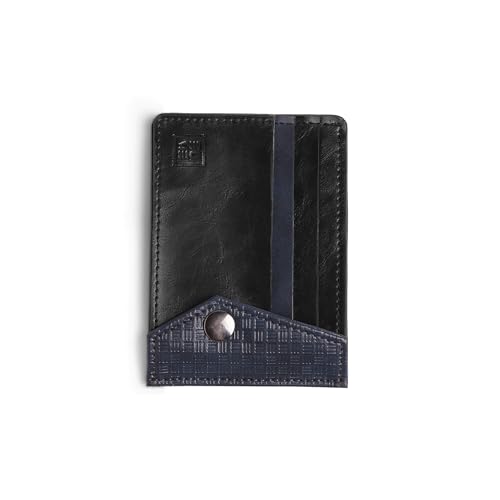 Eume Nova Card Holder for Men & Women, Charcoal Blue | Slim Premium Vegan Leather | 3 Card Slots & 1 Flap Pocket | Slim & Durable Design | Card Holder Wallet for Credit, Debit, & Id Cards - Image 5