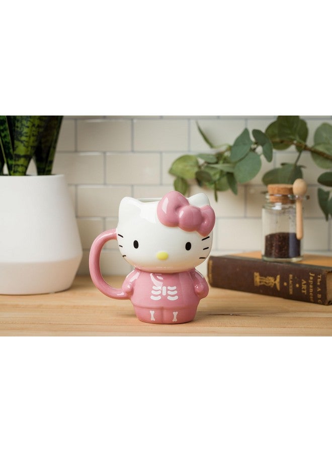 Silver Buffalo Sanrio Hello Kitty Halloween Spooky Pink Skeleton Costume Ceramic 3D Sculpted Mug, 20 Ounces - Image 3