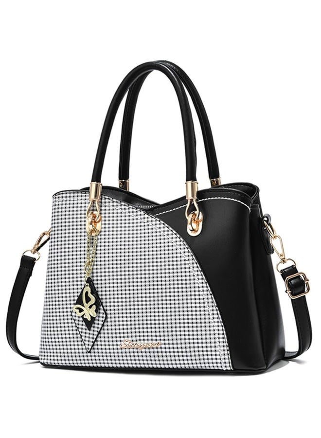 SiMYEER Purses and Handbags Top Handle Satchel Shoulder Bags Messenger Tote Bag for Ladies, 2-1-black - Image 1