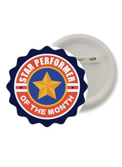 D2c D2C Badges of Star performer of the Month Round Shape Badge For Students Colleges classes Office Small Business entrepreneur batches for Bags, Backpack, Size-58mm Multicolor D5 Pack of 10 