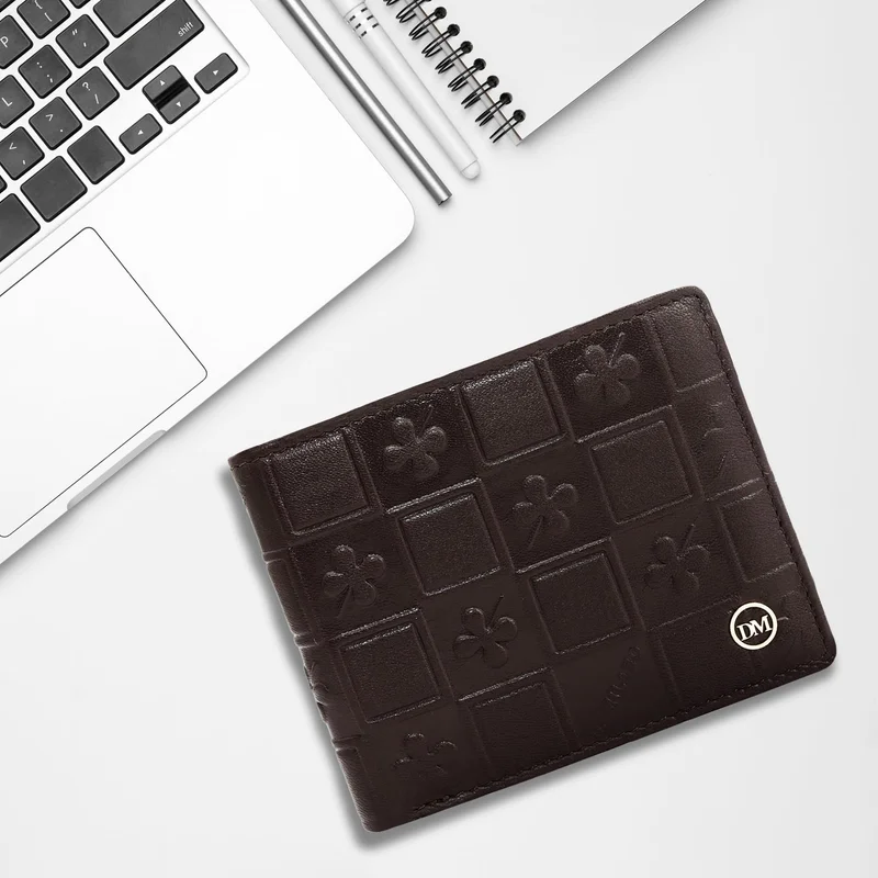 Da Milano Brown Bifold Leather Mens Wallet