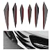 YTFRL 6PCS Car Spoiler Canards Kit Soft Front Bumper Lip Splitter Auto Body Decorative Stickers AntiCollision Side Canard Splitter Fin Universal Exterior Trim for Most Vehicles Bright Black - Image 2