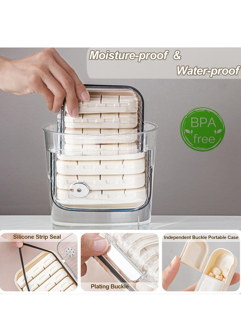 Excefore Weekly Pill Organizer 3 Time a Day, Portable Travel Pill Case/Jewelry Box, Large Medication Holder Container, Daily Pillbox Dispenser for Vitamin Medicine Supplement - Image 3