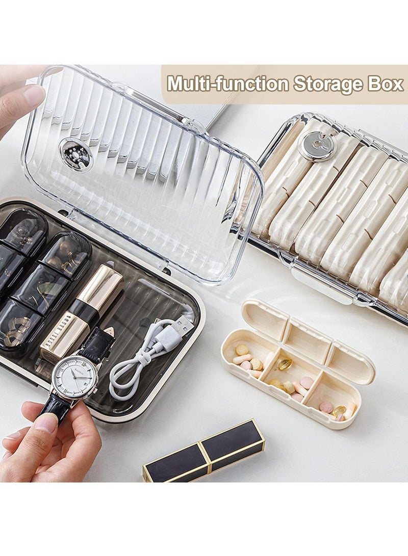 Excefore Weekly Pill Organizer 3 Time a Day, Portable Travel Pill Case/Jewelry Box, Large Medication Holder Container, Daily Pillbox Dispenser for Vitamin Medicine Supplement - Image 4