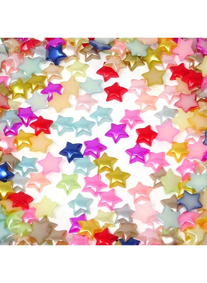 HONBAY 500Pcs 10Mm Assorted Colors Flatback Resin Star Bead Charms For Diy Crafts And Jewelry Making - Image 1