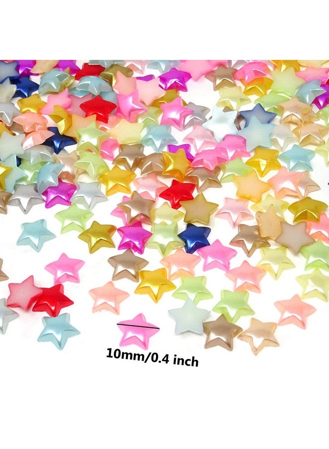 HONBAY 500Pcs 10Mm Assorted Colors Flatback Resin Star Bead Charms For Diy Crafts And Jewelry Making - Image 3
