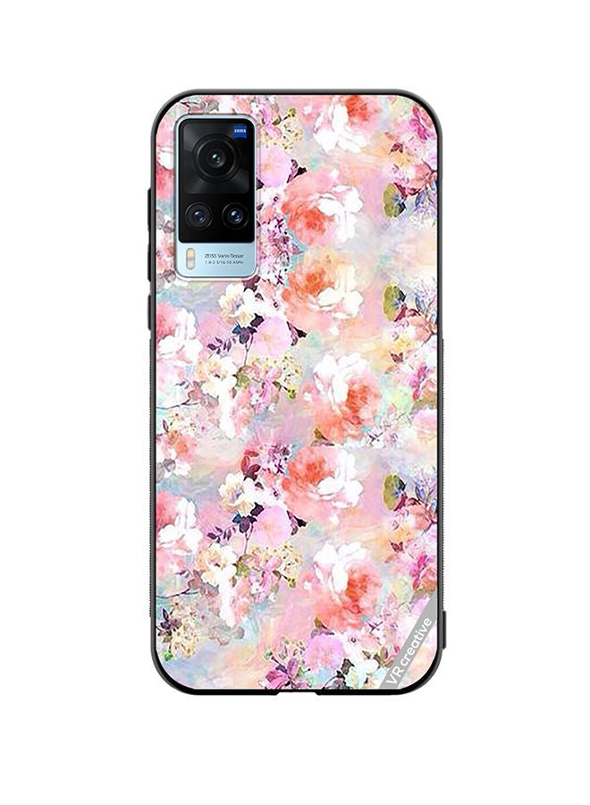 VR CREATIVE Protective Case Cover For Vivo X60 Flower Design Multicolour - Image 1