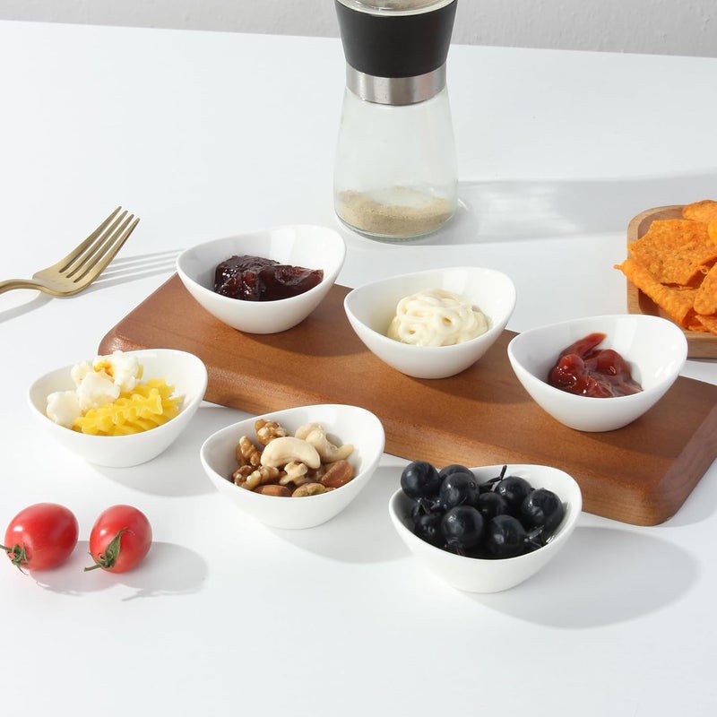UIBFCWN Ceramic Dipping Bowls 17 Oz Ceramic Soy Sauce Dishes Porcelain Dipping Sauce Cup Pinch Bowls Mini Bowl for Side Dishes ketchup Condiment Server Charcuterie BBQ and Party 20 Pack - Image 5