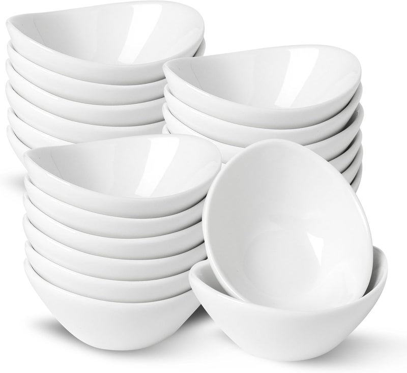 UIBFCWN Ceramic Dipping Bowls 17 Oz Ceramic Soy Sauce Dishes Porcelain Dipping Sauce Cup Pinch Bowls Mini Bowl for Side Dishes ketchup Condiment Server Charcuterie BBQ and Party 20 Pack - Image 1