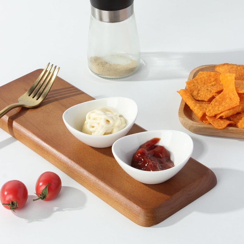 UIBFCWN Ceramic Dipping Bowls 17 Oz Ceramic Soy Sauce Dishes Porcelain Dipping Sauce Cup Pinch Bowls Mini Bowl for Side Dishes ketchup Condiment Server Charcuterie BBQ and Party 20 Pack - Image 3