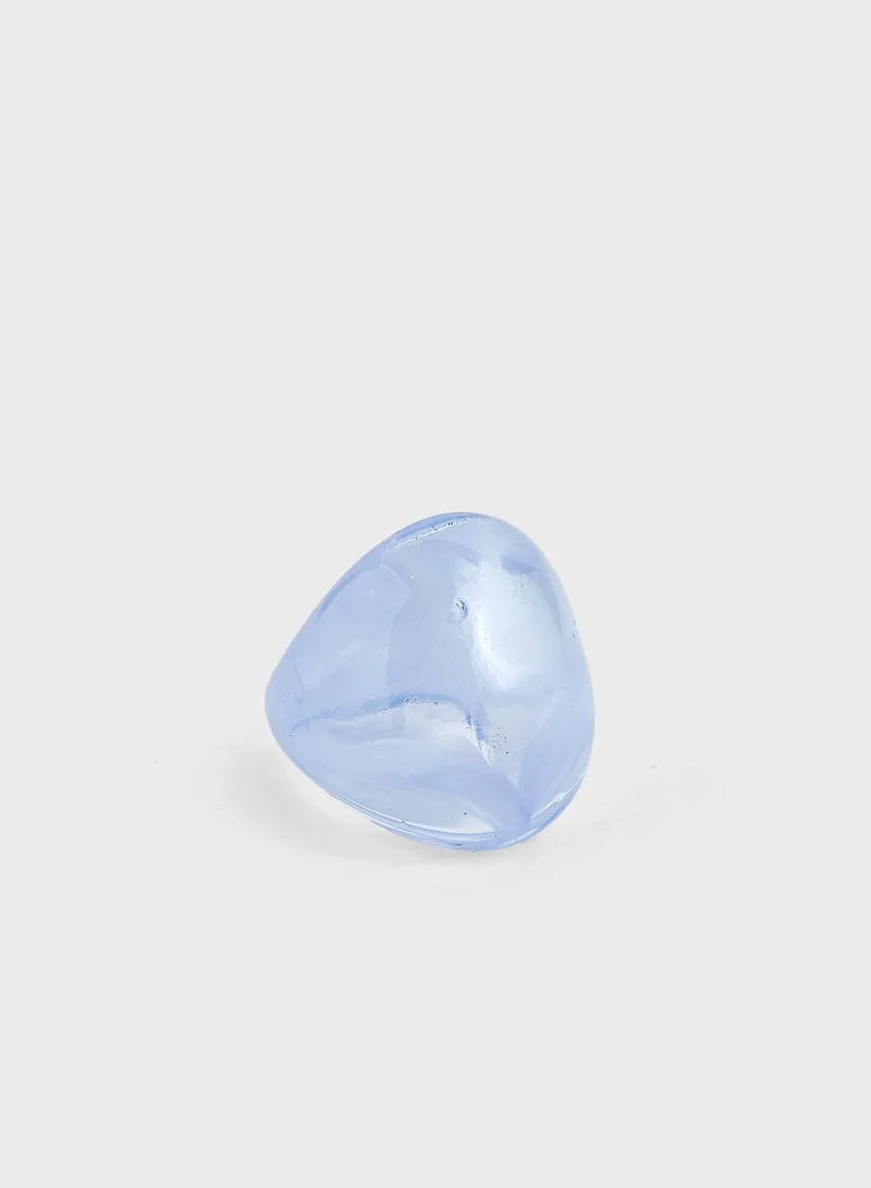 Ginger Transparent Plastic Chunky Ring