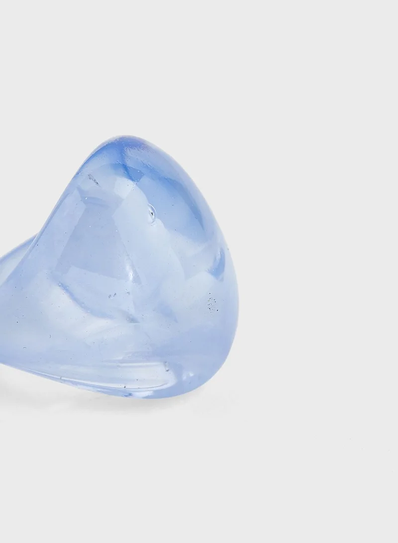 Ginger Transparent Plastic Chunky Ring
