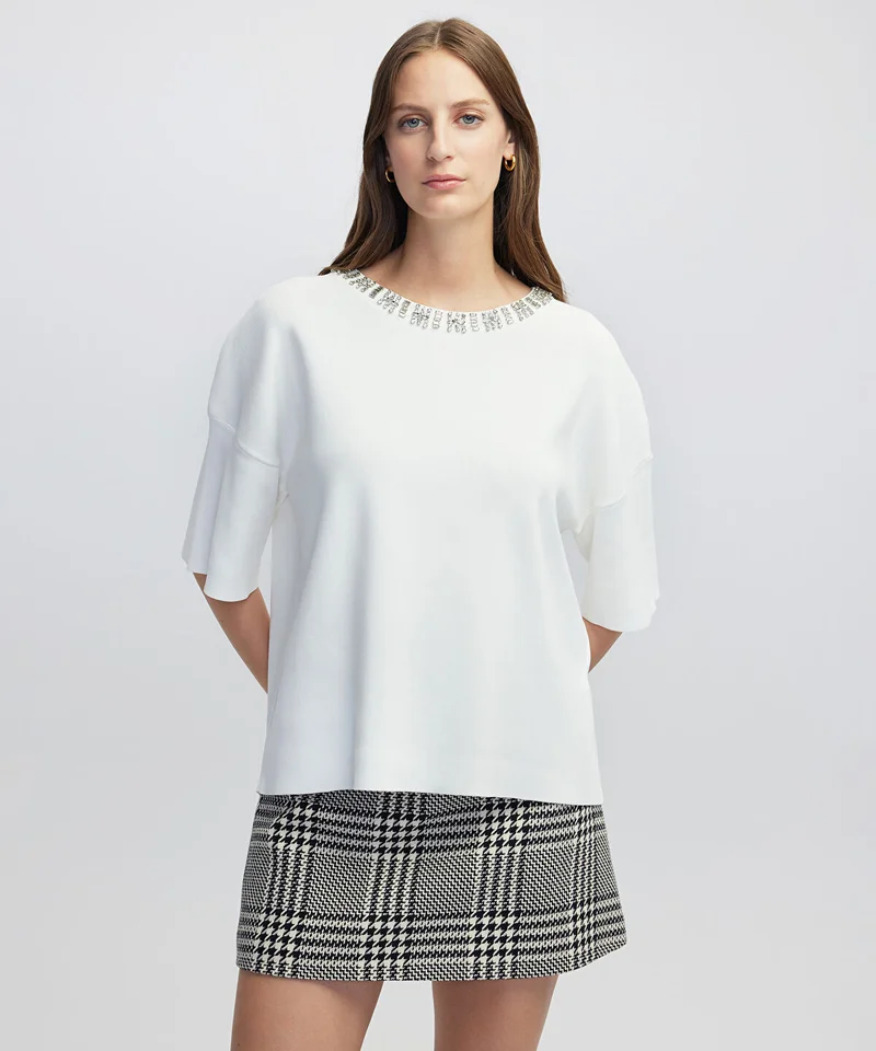 Ipekyol Embellished Knit T-shirt
