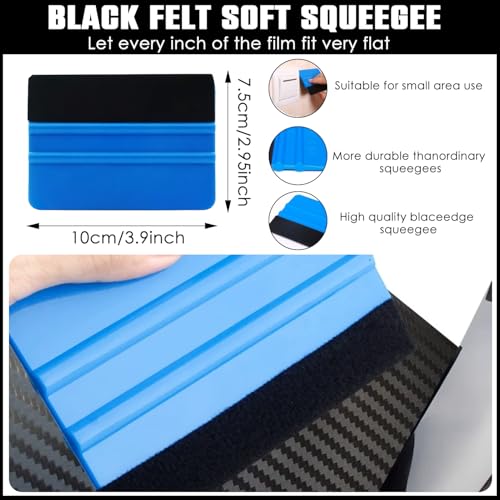 TecoKart® Wallpaper Scraper Tool Kit – All-in-One Car Wrap Scraper Kit with Blade Cutter Tool, Smoother, Felt Squeegee – Perfect for Wallpaper Tools Kit Set, Car Glass Film, and Tool Kit for Car - Image 3