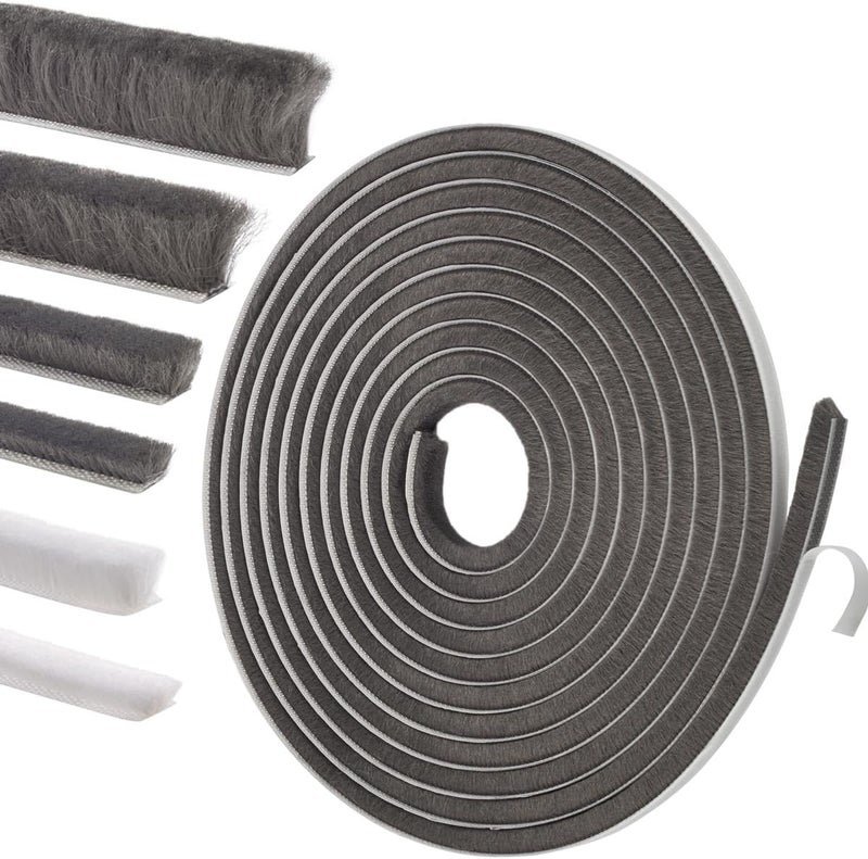 YOCCEK Self-Adhesive Weather Stripping Seal for Doors & Windows – Soundproof Insulation Gap Filler for Sliding, Exterior, Front, and Jamb Frames – 0.35" x 0.35" x 33 ft, Gray - Image 1
