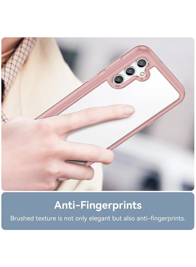 Wtech Hybrid Translucent Silicone Raised Camera Lips Case Cover For Samsung Galaxy A55 5G 2024 Light Pink - Image 2