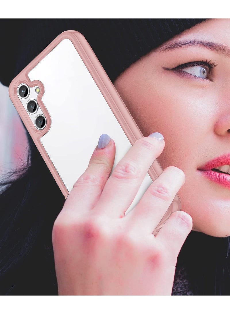 Wtech Hybrid Translucent Silicone Raised Camera Lips Case Cover For Samsung Galaxy A55 5G 2024 Light Pink - Image 5