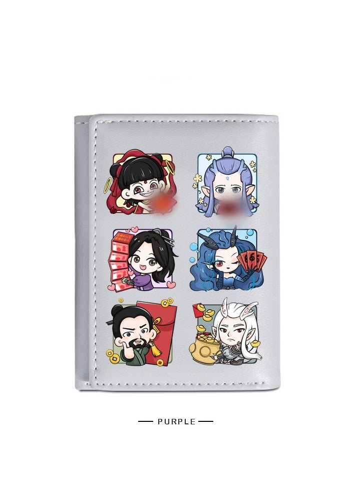 KUYING Nezha Short Wallet PU Student Wallet 