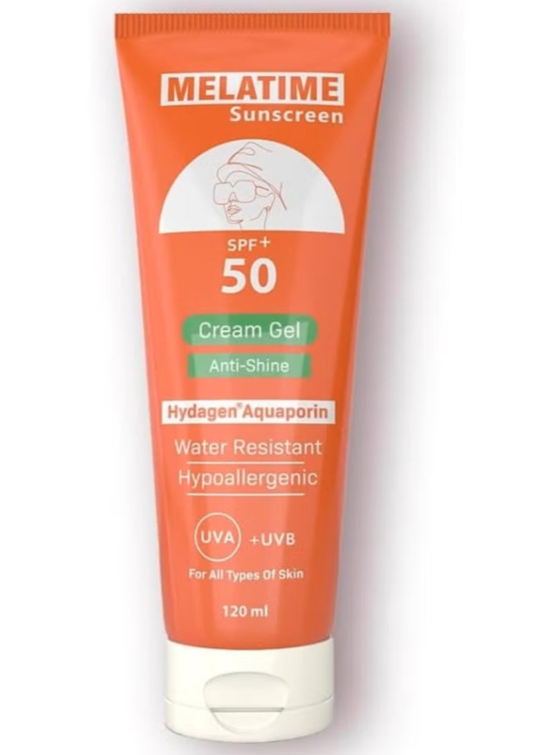 ميلاتايم جل كريم ميلاتيم الواقي من الشمس مضاد للمعان عامل حماية من الشمس +50، 120 مل - Image 1