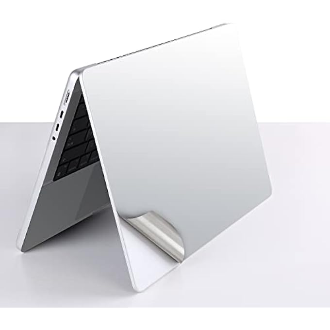 rayihni 4 IN 1 ULTRA THIN 3M VINYL FULL SIZE LAPTOP SKIN PALM REST STICKER FOR 2016+ MACBOOK PRO 13 INCH WITH FUNCTION KEYS (WITHOUT TOUCH BAR) (MODEL: A1708)-SILVER - Image 2
