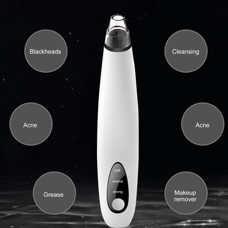 Blackhead Remover Pore Vacuum Pimple Extractor Acne Removal Kit 3 Powerful Suction Probes 3 Nozzles for Women & Men Comedone Whitehead All Skin 350mAh Rechargeable Battery - Image 4