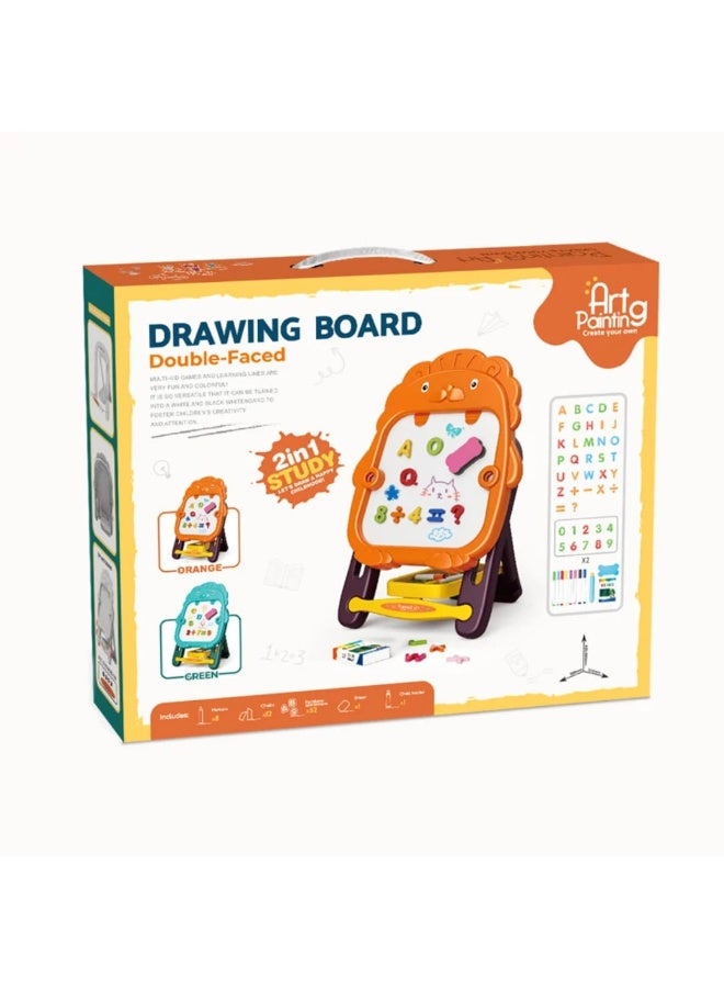 Double-Sided Educational Board for Kids (Magnetic + Chalkboard) - Image 3