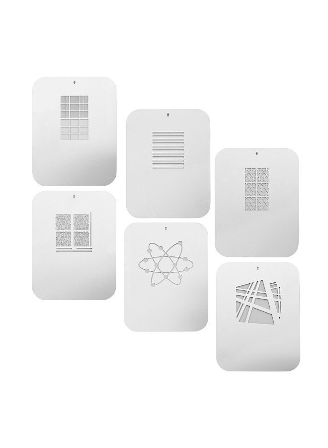6pcs/set Gobos Graphics Cards Metal Plates with Hollow Patterns for Optical Snoot Conical Focalize Condenser Art Special Effects Shaped Beam Light Photography Light Accessories  - Image 4