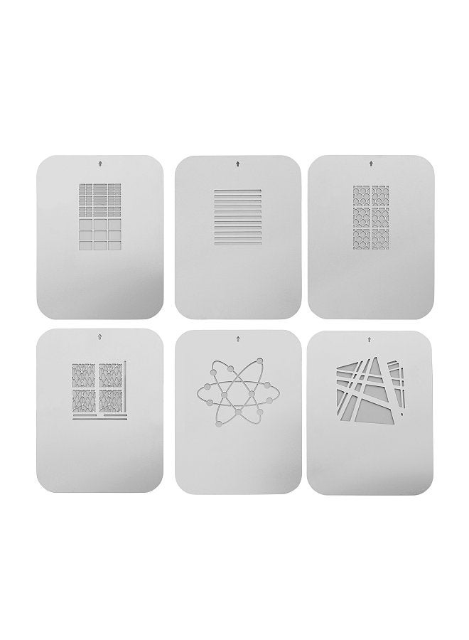 6pcs/set Gobos Graphics Cards Metal Plates with Hollow Patterns for Optical Snoot Conical Focalize Condenser Art Special Effects Shaped Beam Light Photography Light Accessories  - Image 1