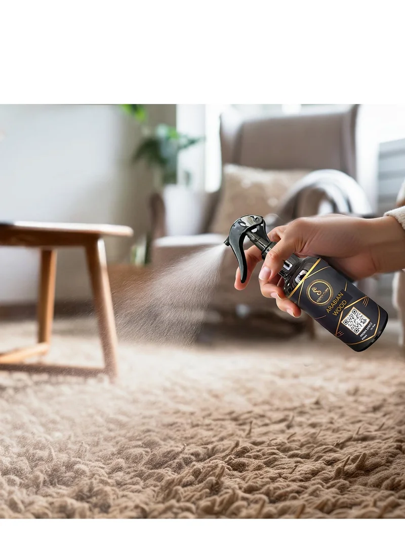 Scenta Flora SCENTA FLORA Arabian Wood Aroma Spritz 300ml | Ready-to-Use Long-Lasting Oil Based Air Freshener for Cars, Carpets, Curtains, Rooms, Washrooms and Fabrics