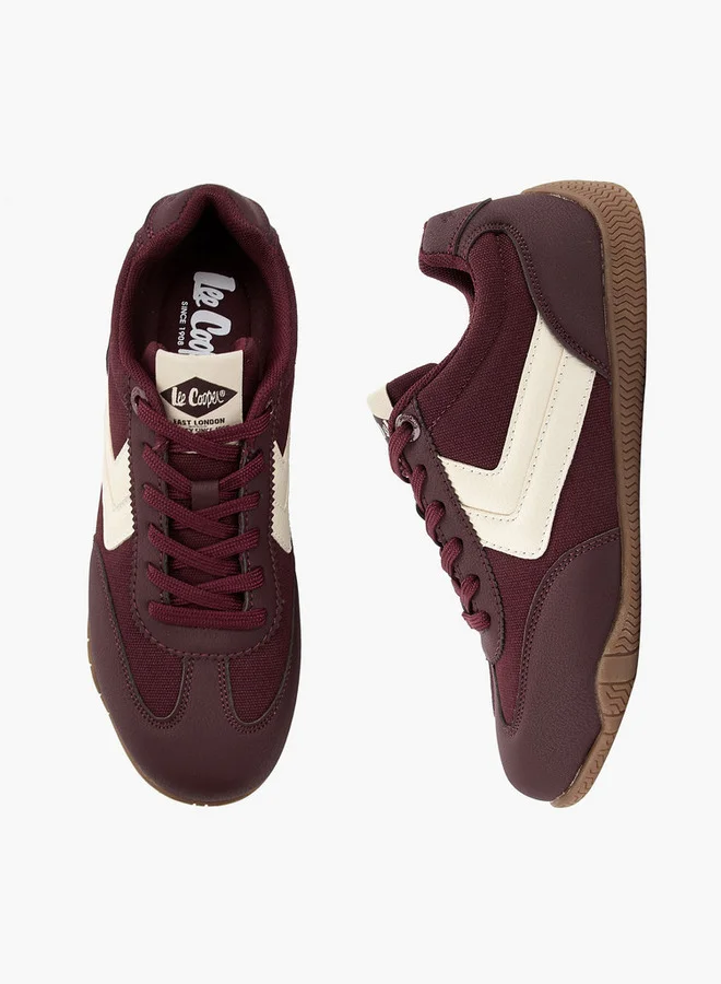 لي كوبر Women's Panelled Sneakers with Lace-Up Closure