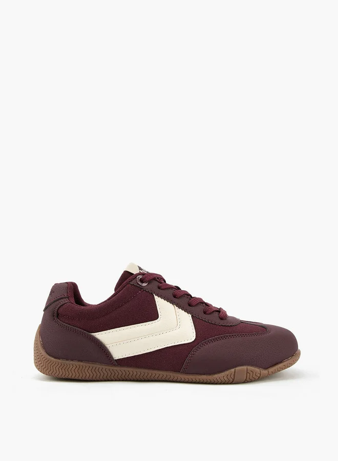 لي كوبر Women's Panelled Sneakers with Lace-Up Closure