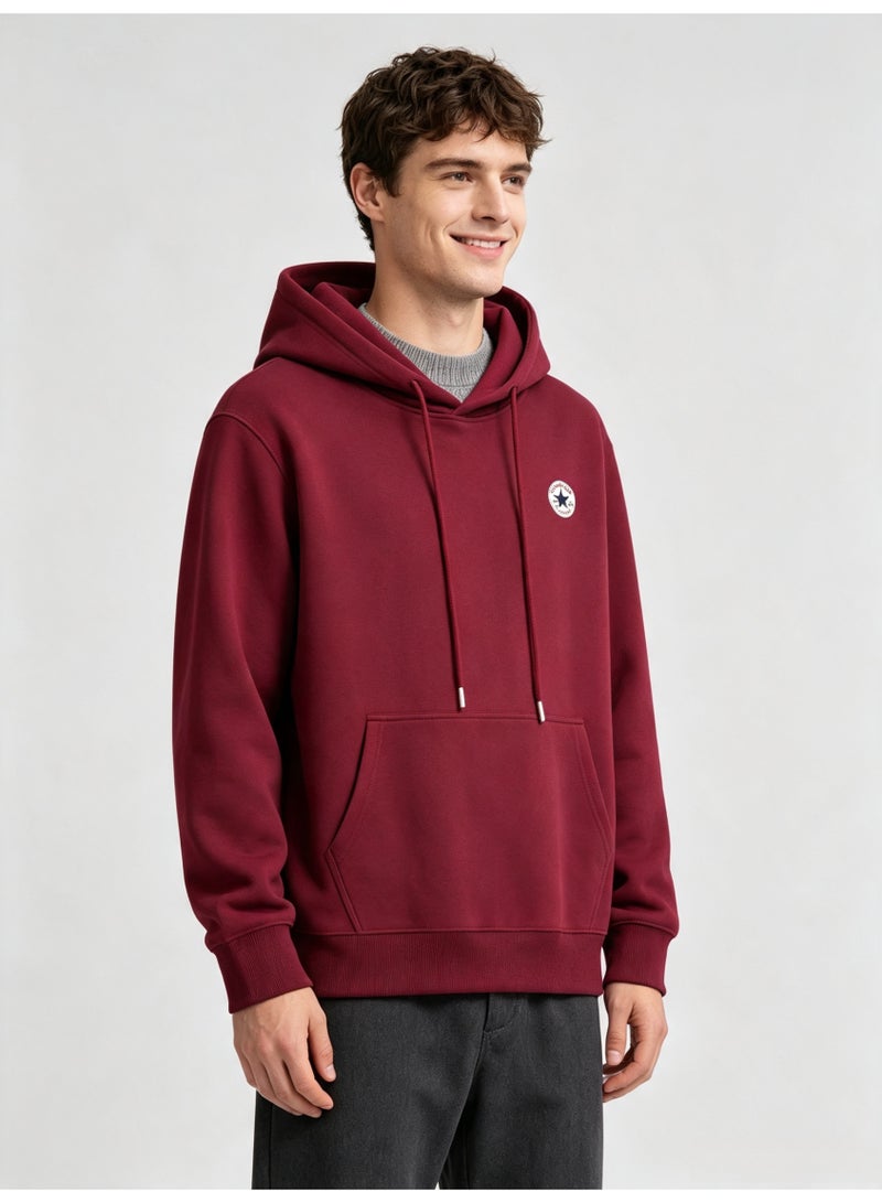 كونفرس CONVERSE Men's and women's basic hooded autumn loose pullover sweater - Image 1