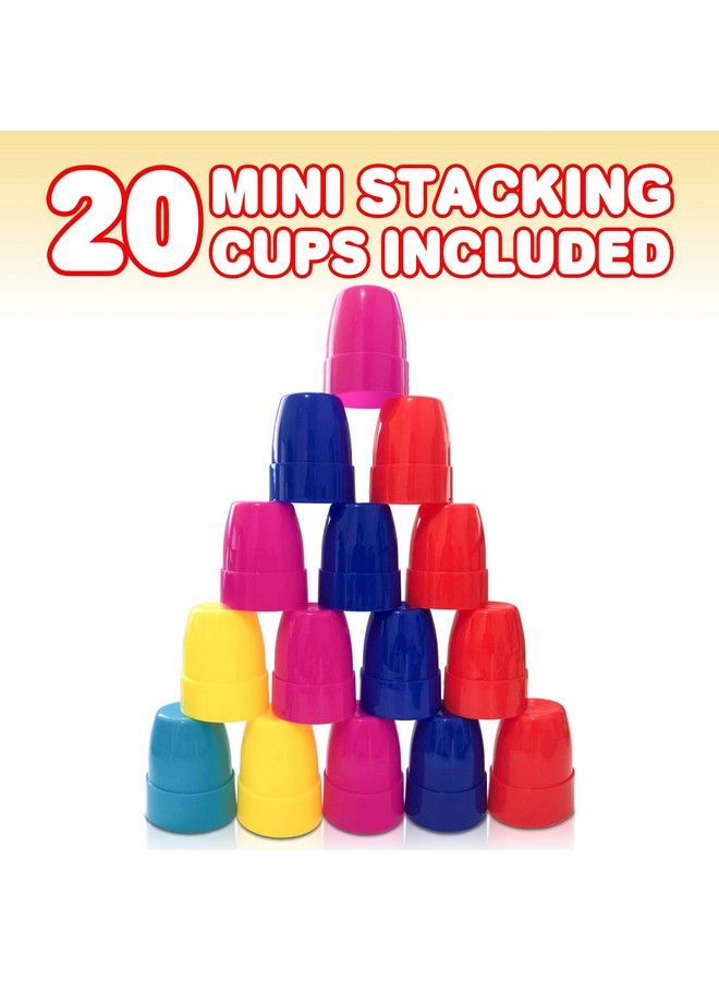 Gamie Stacking Cups Game With 54 Challenges 20 Stacking Cups Bell And Instruction Sheet Educational Color And Shape Matching Game Classic Quick Stacks Set For Boys Girls Teens Adults - Image 3