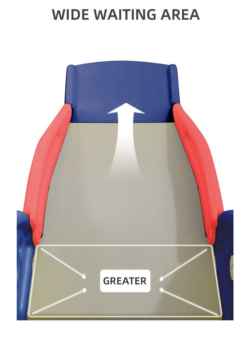 FULL JOY - The Little Dinosaur Slide  With Basketball ,Red-Blue - Image 1