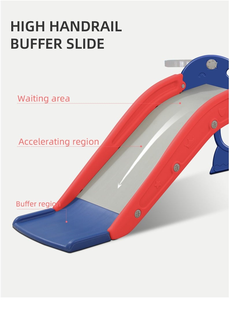 FULL JOY - The Little Dinosaur Slide  With Basketball ,Red-Blue - Image 1
