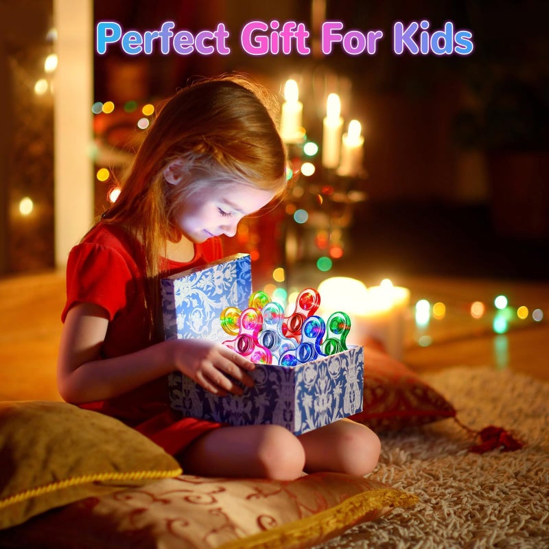 GIGILLI Fidget Spinner for Kids Adults, Light up Sensory Fidget Toys for Kids 4-8-12, Classroom Prizes LED Glow in The Dark Hand Spinner for ADHD Autism Boys Girls 3-5 Teacher Valentine Gift for Kids - Image 2